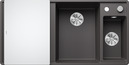 BLANCO AXIA III 6 S-F mit Ablauffernbedienung, SILGRANIT, felsgrau, mit Glasschneidbrett, Becken rechts, 600 mm Untermaß