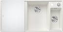 BLANCO AXIA III 6 S-F mit Ablauffernbedienung, SILGRANIT, weiß, mit Glasschneidbrett, Becken rechts, 600 mm Untermaß