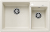 BLANCO LEGRA 8, SILGRANIT, soft white, w/o drain remote control, Bowl left, 800 mm min. cabinet size