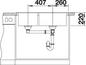 BLANCO PLEON 9, SILGRANIT, alu metallic, w/o drain remote control, Bowl right, 900 mm min. cabinet size