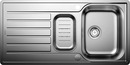 BLANCO LANTOS II 6 S-IF, Edelstahl Bürstfinish, mit Ablauffernbedienung, mit Schale Edelstahl, reversibel, 600 mm Untermaß