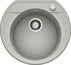 BLANCO RONDOVAL 45, SILGRANIT, pearl grey, with drain remote control, w/o bowl layout, 450 mm min. cabinet size