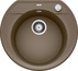 BLANCO RONDOVAL 45, SILGRANIT, nutmeg, with drain remote control, w/o bowl layout, 450 mm min. cabinet size