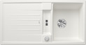 BLANCO LEXA 5 S, SILGRANIT, white, with drain remote control, reversible, 500 mm min. cabinet size