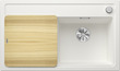 BLANCO ZENAR 45 S, SILGRANIT, weiß, mit Holzschneidbrett, Becken rechts, 450 mm Untermaß