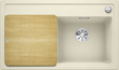 BLANCO ZENAR 45 S, SILGRANIT, jasmine, incl. chopping board wood, Bowl right, 450 mm min. cabinet size
