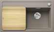BLANCO ZENAR 45 S, SILGRANIT, tartufo, incl. chopping board wood, Bowl right, 450 mm min. cabinet size