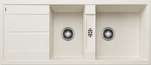 BLANCO METRA 8 S, SILGRANIT, blanc soft, vidage manuel, avec siphon, réversible, 800 mm Taille sous meuble min.