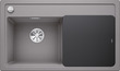BLANCO ZENAR 45 S, SILGRANIT, alu metallic, incl. cutting board glass, Bowl left, 450 mm min. cabinet size