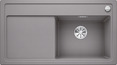 BLANCO ZENAR 5 S, SILGRANIT, alu metallic, with drain remote control, w/o accessories, Bowl right, 500 mm min. cabinet size