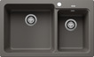 BLANCO NAYA 8, SILGRANIT, volcano grey, w/o drain remote control, Bowl left, 800 mm min. cabinet size