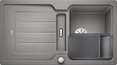BLANCO CLASSIC NEO 5 S, SILGRANIT, alu metallic, with drain remote control, with accessories, reversible, 500 mm min. cabinet size