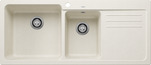 BLANCO NAYA 8 S, SILGRANIT, blanc soft, vidage manuel, Cuve principale à gauche, 800 mm Taille sous meuble min.