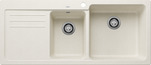 BLANCO NAYA 8 S, SILGRANIT, blanc soft, vidage manuel, Cuve principale à droite, 800 mm Taille sous meuble min.