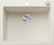 BLANCO PLEON 6, SILGRANIT, soft white, with drain remote control, w/o bowl layout, 600 mm min. cabinet size