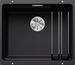 BLANCO ETAGON 500-U, SILGRANIT, schwarz, ohne Ablauffernbedienung, mit Zubehör, keine Beckenlage, 600 mm Untermaß