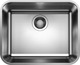 BLANCO SUPRA 500-U, Edelstahl Bürstfinish, ohne Ablauffernbedienung, keine Beckenlage, 600 mm Untermaß