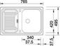 BLANCO CLASSIC 45 S-F, SILGRANIT until 10-2014, greystone, with drain remote control, reversible, 450 mm min. cabinet size