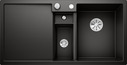 BLANCO COLLECTIS 6 S, SILGRANIT, schwarz, mit Ablauffernbedienung, mit Zubehör, Becken rechts, 600 mm Untermaß
