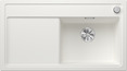 BLANCO ZENAR 5 S-F, SILGRANIT, white, with drain remote control, w/o accessories, Bowl right, 500 mm min. cabinet size
