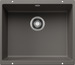 BLANCO ROTAN 500-U, SILGRANIT, vulkangrau, ohne Ablauffernbedienung, keine Beckenlage, 600 mm Untermaß