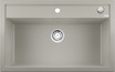 BLANCO DALAGO 8, SILGRANIT, perlgrau, mit Ablauffernbedienung, keine Beckenlage, 800 mm Untermaß