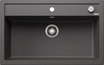 BLANCO DALAGO 8, SILGRANIT, rock grey, with drain remote control, w/o bowl layout, 800 mm min. cabinet size
