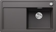 BLANCO ZENAR 45 S-F, SILGRANIT, rock grey, with drain remote control, w/o accessories, Bowl right, 450 mm min. cabinet size