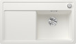 BLANCO ZENAR 45 S-F, SILGRANIT, white, with drain remote control, w/o accessories, Bowl right, 450 mm min. cabinet size