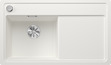 BLANCO ZENAR 45 S-F, SILGRANIT, white, with drain remote control, w/o accessories, Bowl left, 450 mm min. cabinet size