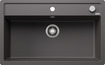 BLANCO DALAGO 8-F, SILGRANIT, rock grey, with drain remote control, w/o bowl layout, 800 mm min. cabinet size