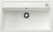 BLANCO DALAGO 8-F, SILGRANIT, white, with drain remote control, w/o bowl layout, 800 mm min. cabinet size