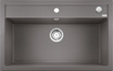 BLANCO DALAGO 8-F, SILGRANIT, alu metallic, with drain remote control, w/o bowl layout, 800 mm min. cabinet size