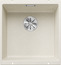 BLANCO SUBLINE 400-U, SILGRANIT, soft white, w/o drain remote control, w/o bowl layout, 500 mm min. cabinet size