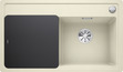 BLANCO ZENAR 45 S-F, SILGRANIT, jasmine, incl. cutting board glass, Bowl right, 450 mm min. cabinet size