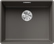 BLANCO SUBLINE 500-F, SILGRANIT, vulkangrau, ohne Ablauffernbedienung, keine Beckenlage, 600 mm Untermaß