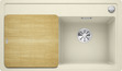 BLANCO ZENAR 45 S-F, SILGRANIT, jasmine, incl. chopping board wood, Bowl right, 450 mm min. cabinet size