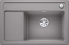 BLANCO ZENAR XL 6 S Compact, SILGRANIT, alu metallic, incl. cutting board glass, Bowl right, 600 mm min. cabinet size