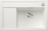 BLANCO ZENAR XL 6 S Compact, SILGRANIT, white, with drain remote control, w/o accessories, Bowl right, 600 mm min. cabinet size