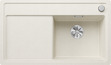 BLANCO ZENAR 45 S-F, SILGRANIT, soft white, with drain remote control, w/o accessories, Bowl right, 450 mm min. cabinet size