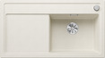 BLANCO ZENAR 5 S, SILGRANIT, soft white, with drain remote control, w/o accessories, Bowl right, 500 mm min. cabinet size