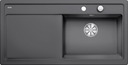 BLANCO ZENAR XL 6 S, Keramik PuraPlus, basalt, mit Ablauffernbedienung, Becken rechts, 600 mm Untermaß