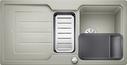 BLANCO CLASSIC NEO 6 S, SILGRANIT, pearl grey, with drain remote control, with accessories, reversible, 600 mm min. cabinet size