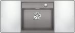 BLANCO ALAROS 6 S, SILGRANIT, alu metallic, with drain remote control, with accessories, Bowl centred, 600 mm min. cabinet size