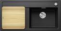 BLANCO ZENAR XL 6 S, SILGRANIT, anthrazit, mit Holzschneidbrett, Becken rechts, 600 mm Untermaß