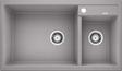 BLANCO METRA 9, SILGRANIT, alu metallic, w/o drain remote control, Bowl left, 900 mm min. cabinet size