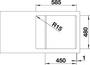 BLANCO LEMIS 45 S-IF Mini, Edelstahl Bürstfinish, mit Ablauffernbedienung, reversibel, 450 mm Untermaß