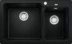 BLANCO NAYA 8, SILGRANIT, black, w/o drain remote control, Bowl left, 800 mm min. cabinet size