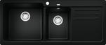 BLANCO NAYA 8 S, SILGRANIT, noir, vidage manuel, Cuve principale à gauche, 800 mm Taille sous meuble min.