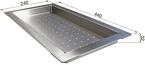 Colander stainless steel (Drainer bowl) ZEROX 440 x 240 mm NPU, Stainless steel